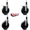 Service Caster 6'' Phenolic Swivel 1-1/8'' Expand Stem Caster Set 2 Total Lock Brakes, 4PK SCC-EXTTL20S615-PHS-2-S-2-118 - alternate 3
